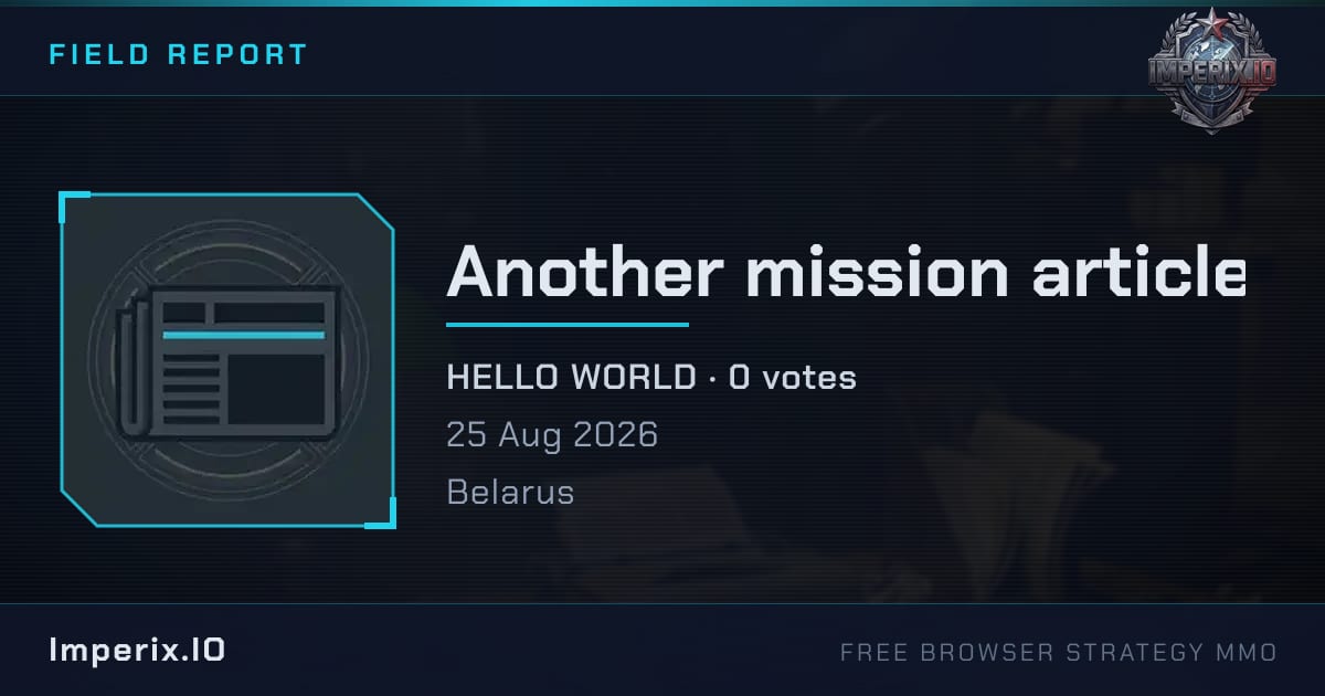 Another mission article - Imperix