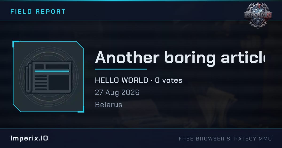 Another boring article - Imperix