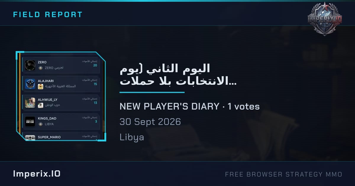 اليوم الثاني (يوم الانتخابات بلا حملات انتخابية) - Imperix