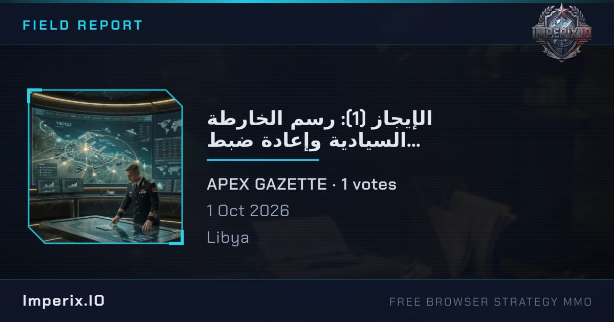 الإيجاز (1): رسم الخارطة السيادية وإعادة ضبط التوازنات - Imperix