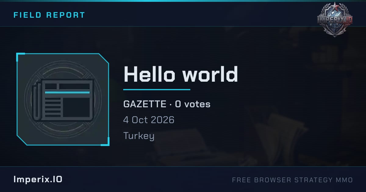 Hello world - Imperix
