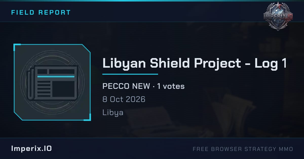 Libyan Shield Project - Log 1 - Imperix