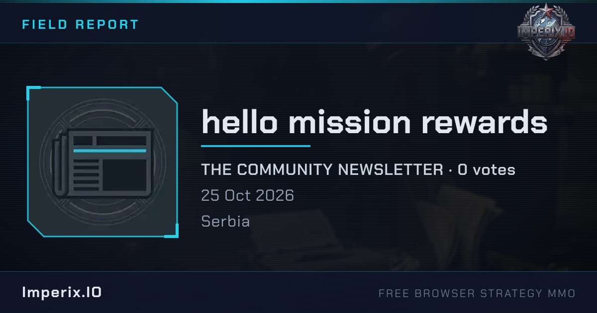 hello mission rewards - Imperix