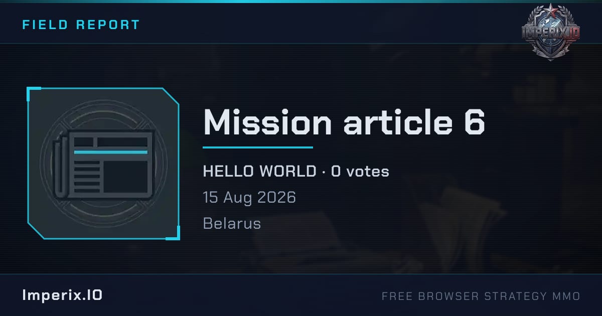 Mission article 6 - Imperix